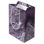 Sac Cadeau Moyen Agate violette cristallisée | Moody Marbled Stone (Dos Angle)