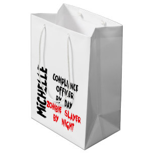 Sac Cadeau Moyen Agent de conformité Zombie Slayer PERSONNALISÉ