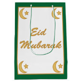 Sac Cadeau Moyen Aïd Moubarak Aïd al Fitr Moon et Stars Green (Dos)