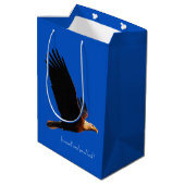 Sac Cadeau Moyen Aigle Bald en vol Adieu et bonne chance! (Dos Angle)