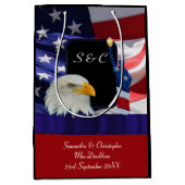 Sac Cadeau Moyen Aigle et drapeau américains patriotiques (Devant)
