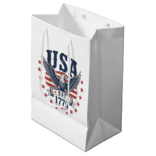 Sac Cadeau Moyen aigle patriotique fête du 4 juillet