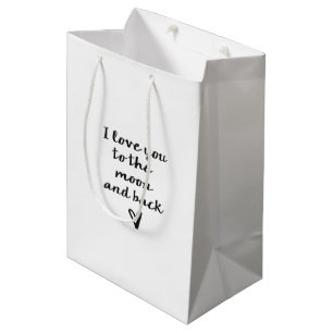 Sac Cadeau Moyen Aimez-vous à la lune