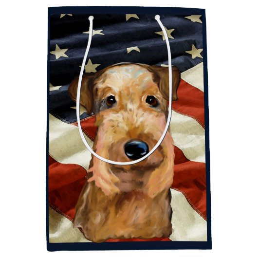 SAC CADEAU MOYEN AIREDALE TERRIER (Devant)