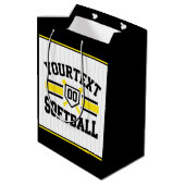 Sac Cadeau Moyen AJOUT PERSONNALISÉ NOM Softball Player Varsity Tea (Dos Angle)