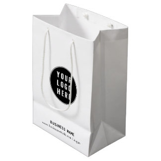 Sac Cadeau Moyen Ajouter un logo d'entreprise et un site Web person