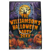 Sac Cadeau Moyen Ajouter un nom Année Halloween (Dos)