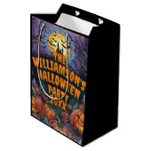Sac Cadeau Moyen Ajouter un nom Année Halloween (Dos Angle)