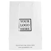 Sac Cadeau Moyen Ajouter votre logo Bac d'achat de papier d'affaire (Dos)