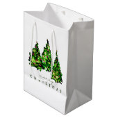 Sac Cadeau Moyen Alcohol Ink Design Christmas Tree Gift Wrap (Devant Angle)