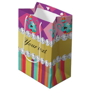 Sac Cadeau Moyen Alice colorée au pays des merveilles et les