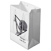 Sac Cadeau Moyen Alien gris, la vérité est là (Devant Angle)