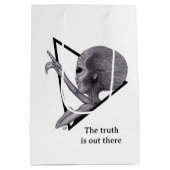 Sac Cadeau Moyen Alien gris, la vérité est là (Dos)