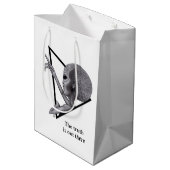 Sac Cadeau Moyen Alien gris, la vérité est là (Dos Angle)