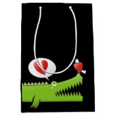 Sac Cadeau Moyen Alligator en amour (Devant)