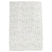 Sac Cadeau Moyen Alphabet d'aquarelle florale (Dos)