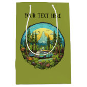 Sac Cadeau Moyen Amateurs de camping cool ajouter du texte (Devant)