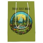 Sac Cadeau Moyen Amateurs de camping cool ajouter du texte (Dos)