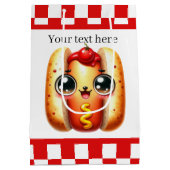 Sac Cadeau Moyen Amateurs de hotdog mignonable personnalisable (Dos)