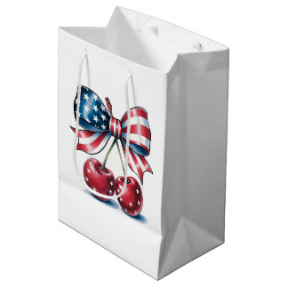 Sac Cadeau Moyen American Bow With Cherries