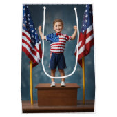 Sac Cadeau Moyen "American Young Boy Gift Bag" (Dos)