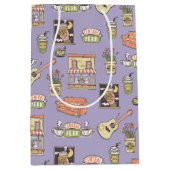 Sac Cadeau Moyen AMIS™ | Motif d'icône violet (Devant)