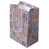 Sac Cadeau Moyen AMIS™ | Motif d'icône violet (Dos Angle)
