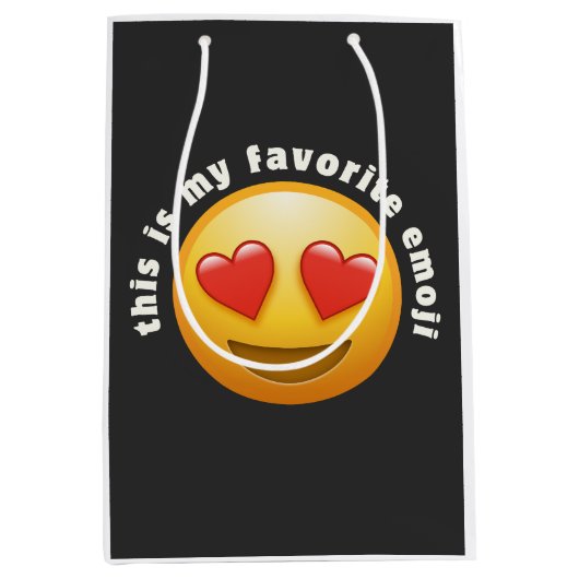 Sac Cadeau Moyen Amour - émoji frappé (Devant)