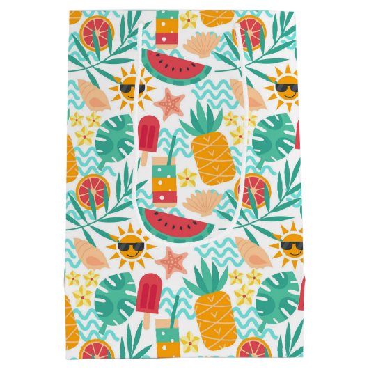 Sac Cadeau Moyen Amusement d'été (Dos)