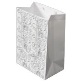 Sac Cadeau Moyen Analyse de la couche (Dos Angle)