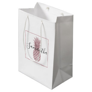 Sac Cadeau Moyen Ananas rose