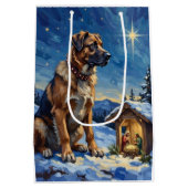 Sac Cadeau Moyen Anatolian Shepherd Dog Guarding Nativity Scene (Dos)