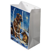 Sac Cadeau Moyen Anatolian Shepherd Dog Guarding Nativity Scene (Dos Angle)