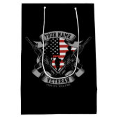 Sac Cadeau Moyen Ancien combattant américain personnalisé Fière Vet (Dos)