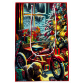 Sac Cadeau Moyen Ancien matin de Noël Nostalgique (Dos)