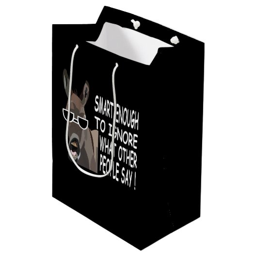 Sac Cadeau Moyen Âne Intelligent Cool (Devant Angle)