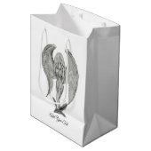 Sac Cadeau Moyen Angel, Ajouter votre texte (Devant Angle)