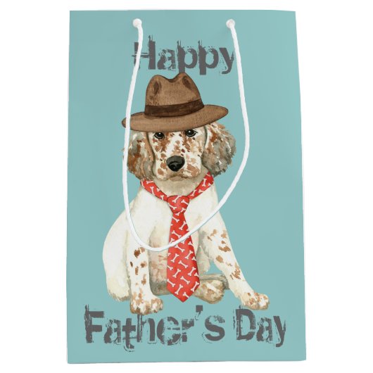 Sac Cadeau Moyen Anglais Setter Papa (Devant)