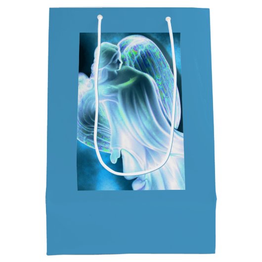 Sac Cadeau Moyen Angle bleu (Dos)