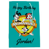 Sac Cadeau Moyen Animaniacs | Warner Brothers & Sister WB Shield (Devant)