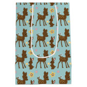 Sac Cadeau Moyen Animaux de forêt douce Monogramme (Dos)