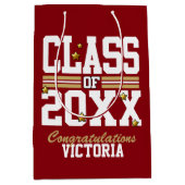 Sac Cadeau Moyen Année de la classe Red|Gold (Devant)