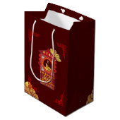 Sac Cadeau Moyen Année Palanquin Rat Chinois Stylisé 2020 Moyen Go (Devant Angle)