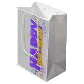 Sac cadeau moyen anniversaire (Dos Angle)