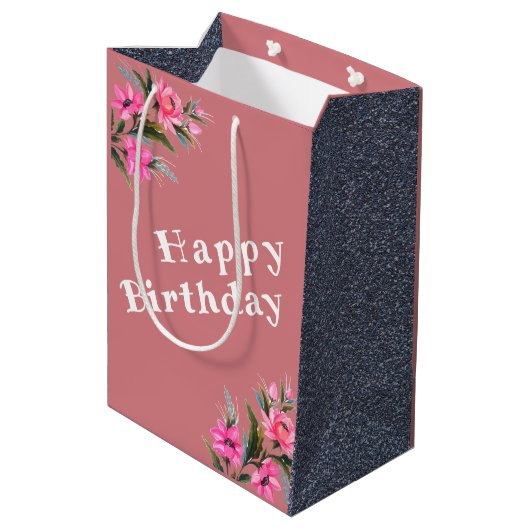 Sac Cadeau Moyen Anniversaire (Dos Angle)