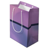 Sac Cadeau Moyen Anniversaire Abstrait moderne violet et rose (Dos Angle)