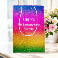 Anniversaire Arc-en-ciel Vert Rose Jaune Paillette