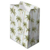Sac Cadeau Moyen Anniversaire aux palmiers tropicaux (Dos Angle)