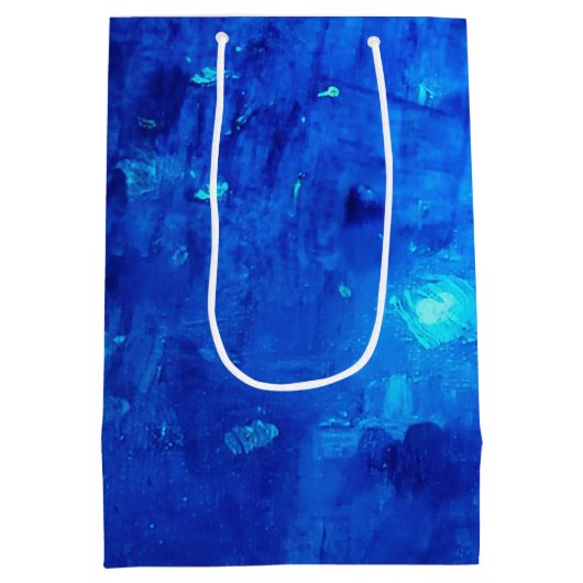 Sac Cadeau Moyen Anniversaire Blue Neon Espace extra-atmosphérique (Dos)