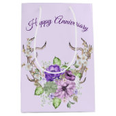 Sac Cadeau Moyen Anniversaire Bouquet Antler Cerf Antler (Devant)